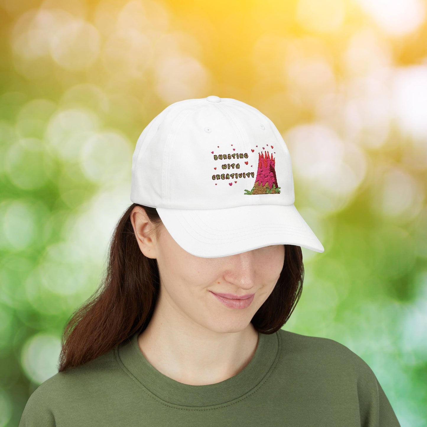 🌋Bursting with Creativity Embroidered Dad Cap
