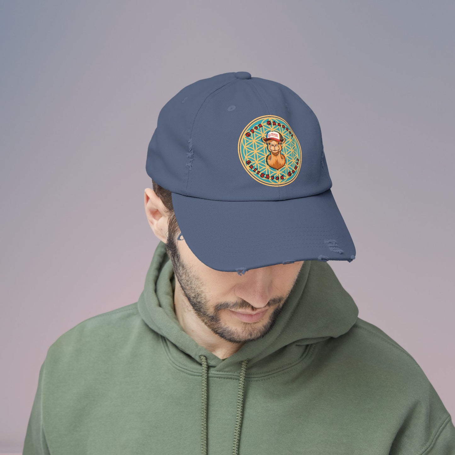 🐪Enlightened Camel Unisex Distressed Cap