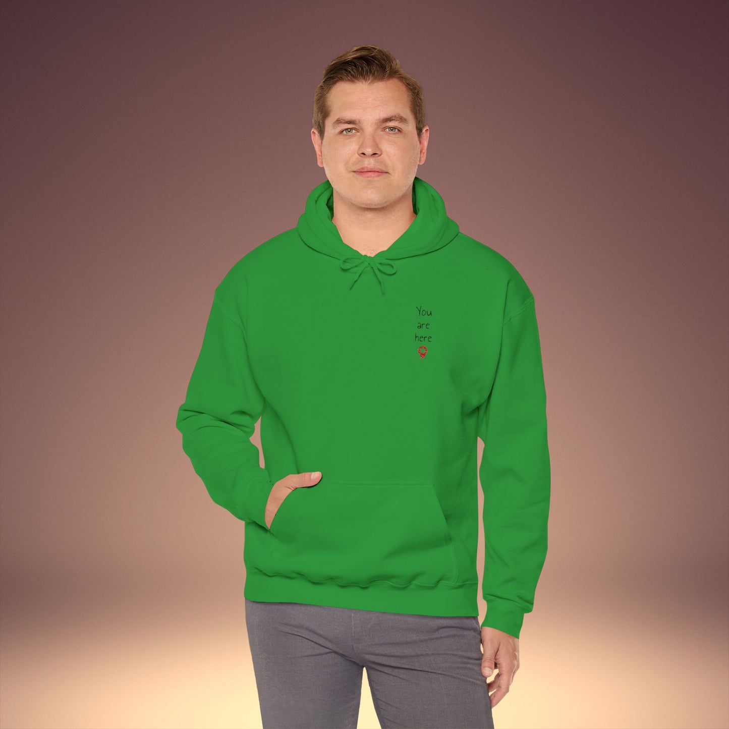 📍You are here Embroidered Unisex Heavy Blend™ Hooded Sweatshirt