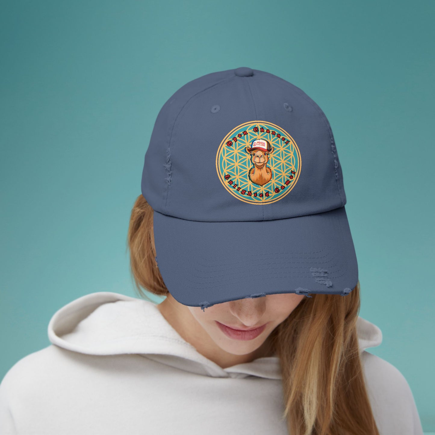 🐪Enlightened Camel Unisex Distressed Cap