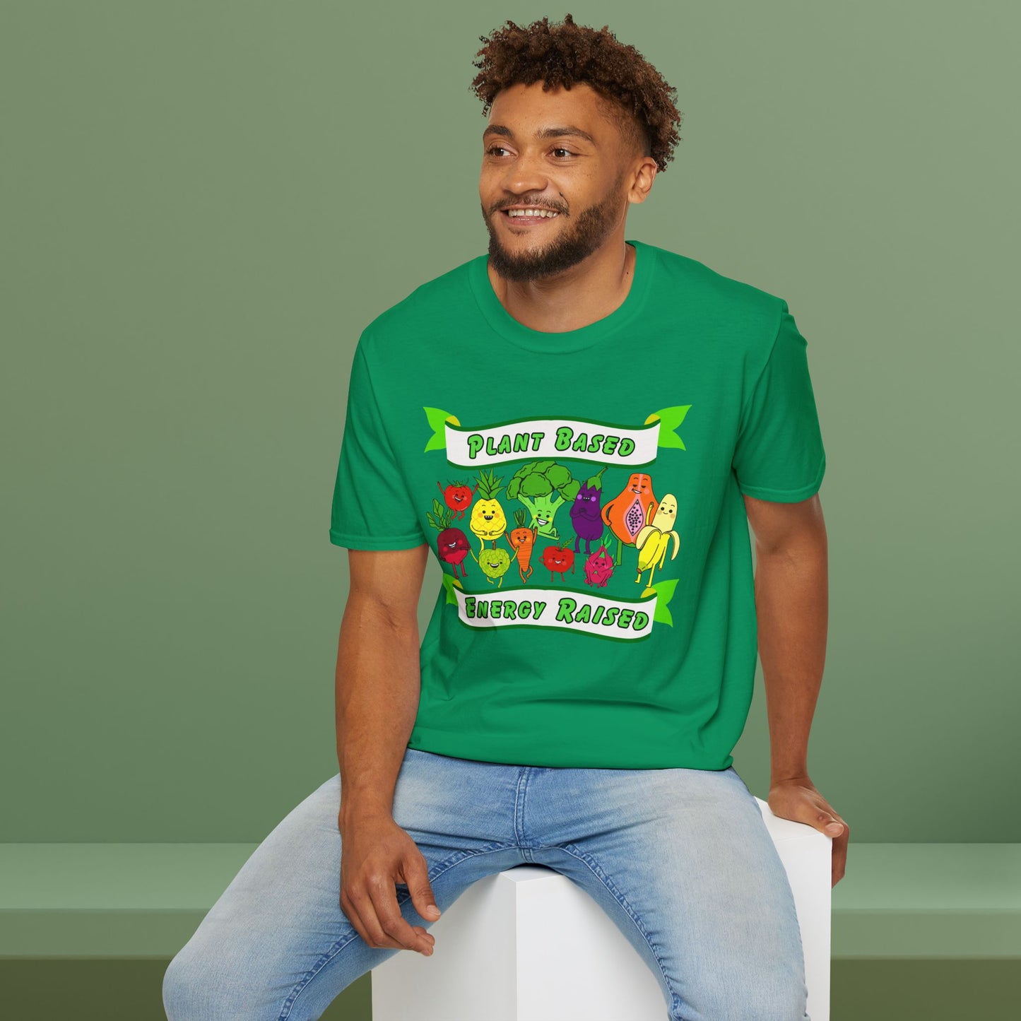 💚Plant Based Energy Raised Unisex Soft-style T-Shirt