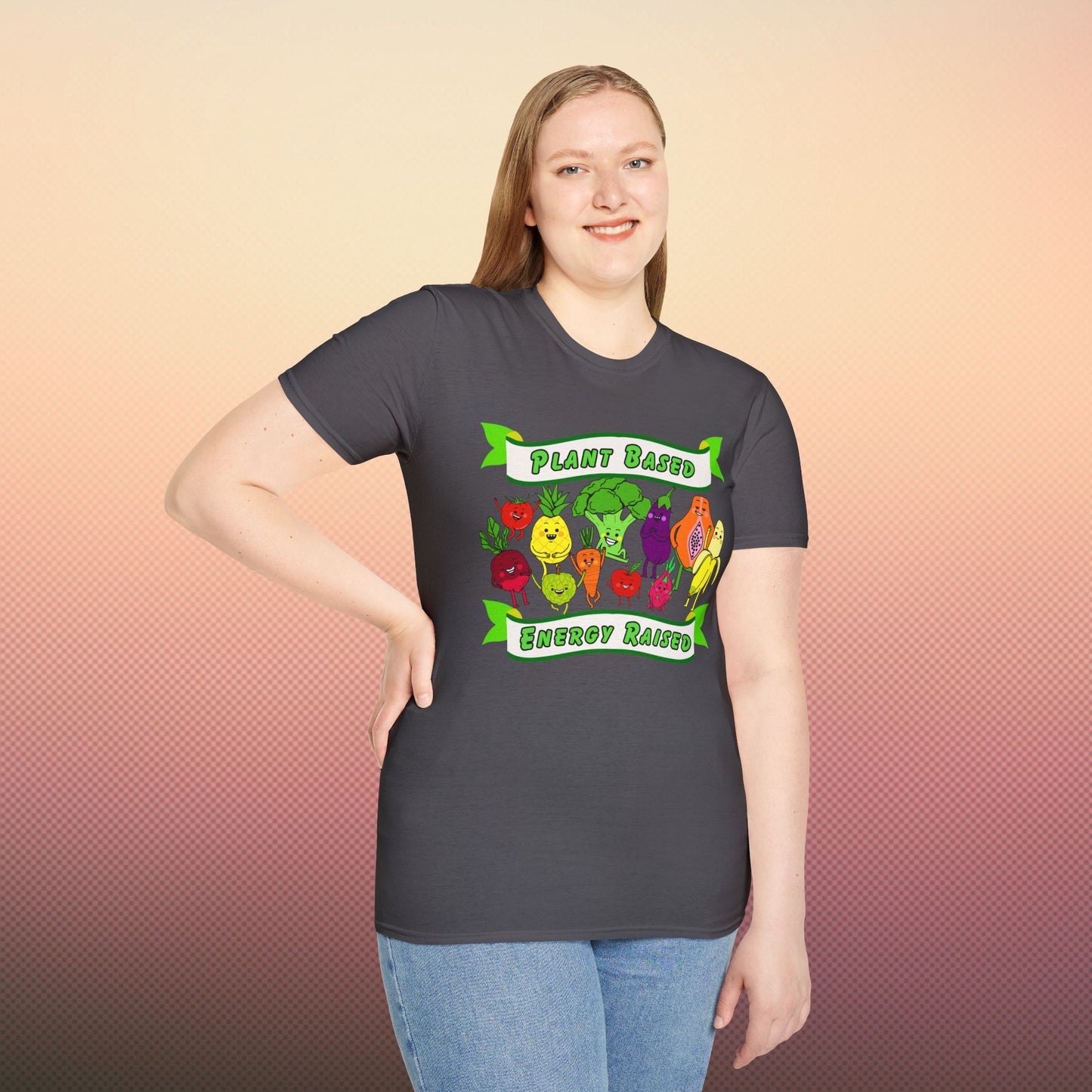 💚Plant Based Energy Raised Unisex Soft-style T-Shirt
