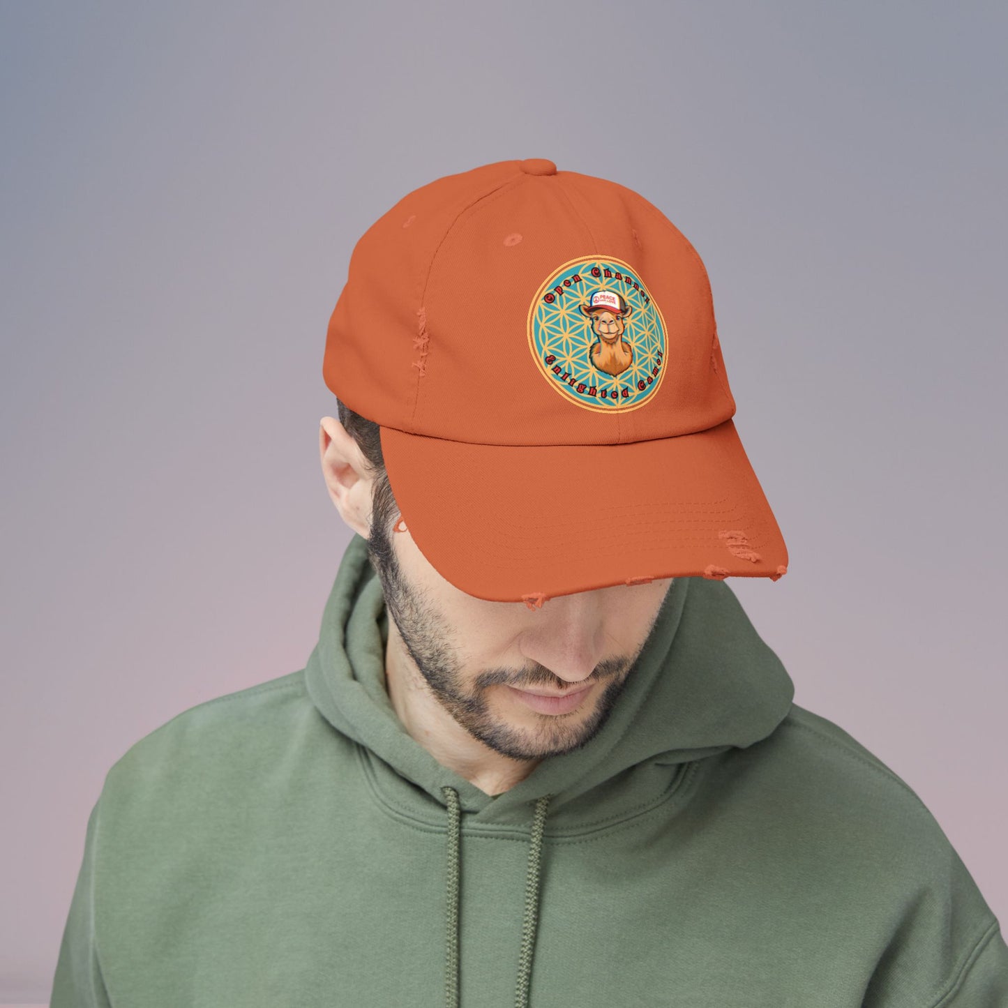 🐪Enlightened Camel Unisex Distressed Cap