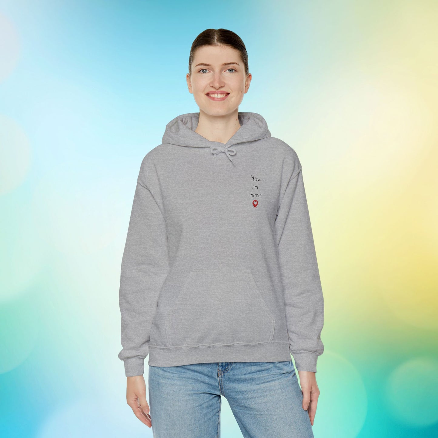 📍You are here Embroidered Unisex Heavy Blend™ Hooded Sweatshirt