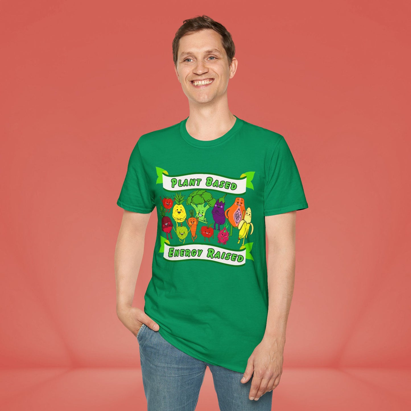 💚Plant Based Energy Raised Unisex Soft-style T-Shirt