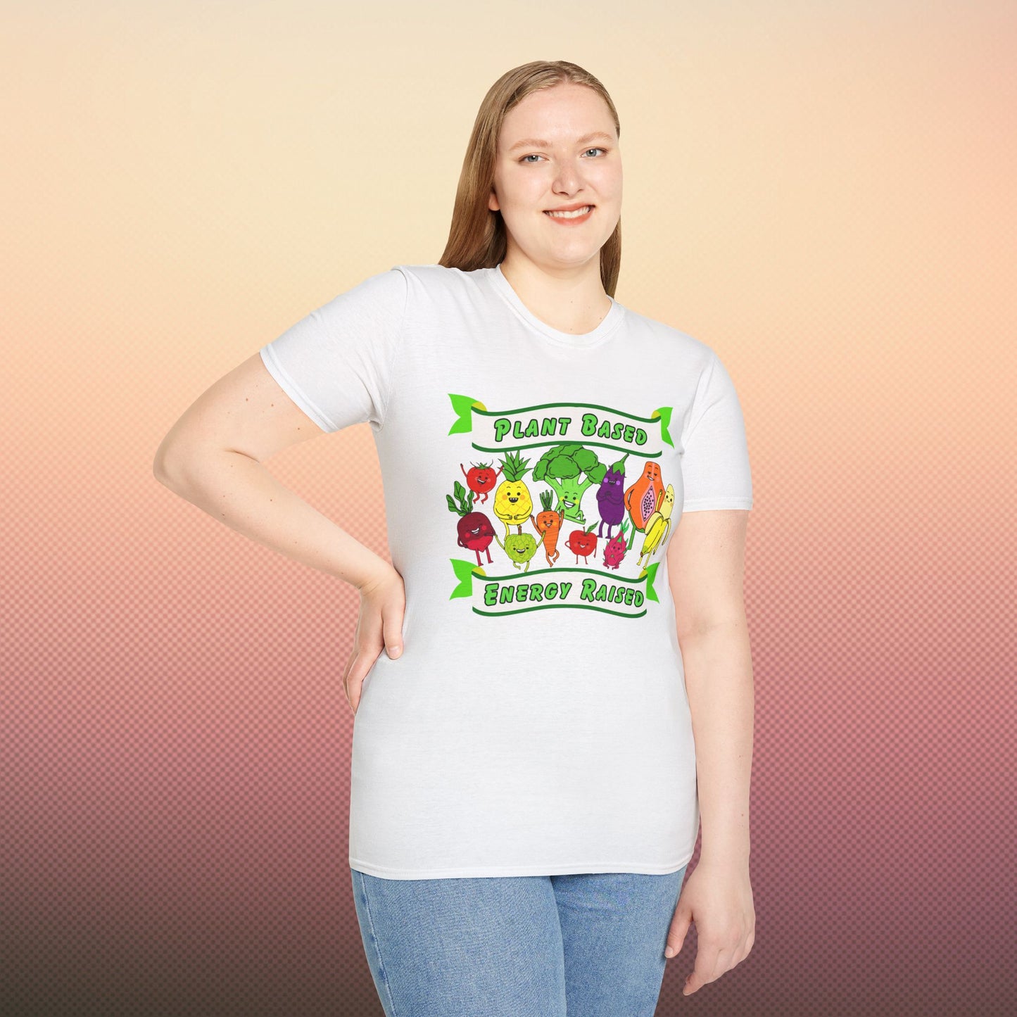 💚Plant Based Energy Raised Unisex Soft-style T-Shirt