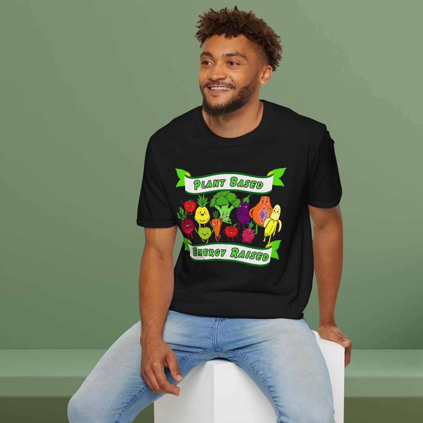 💚Plant Based Energy Raised Unisex Soft-style T-Shirt