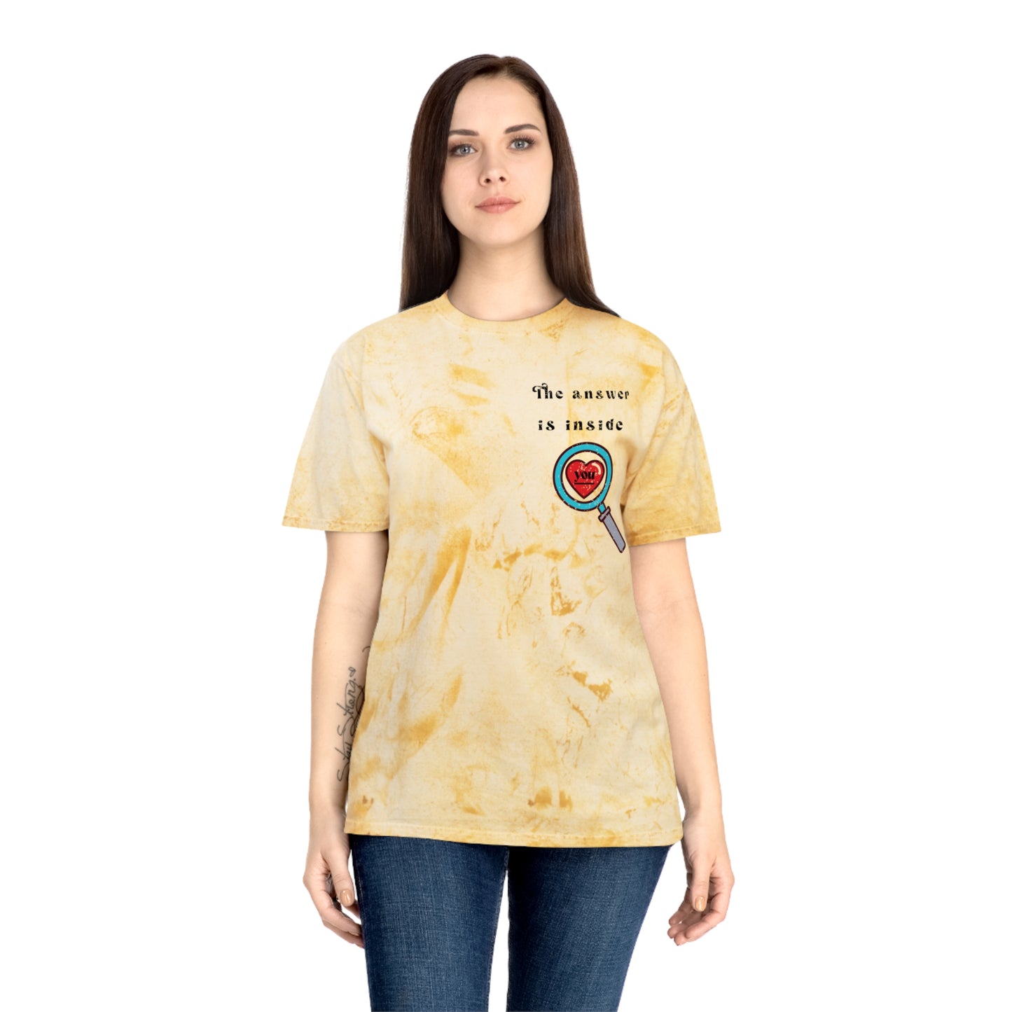 💙The answer is inside YOU Unisex Tie-dyed T-shirt