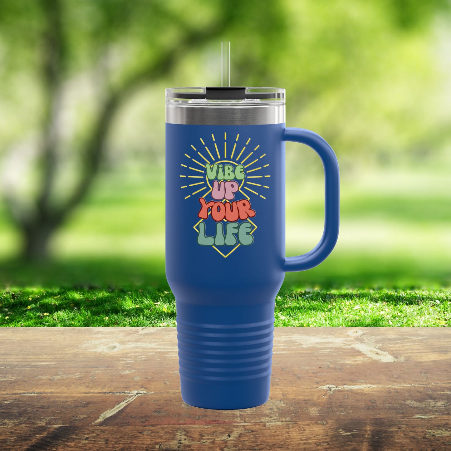 😎Vibe Up Your Life Insulated Travel Mug, 40oz