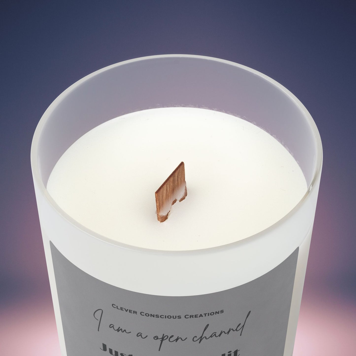 🔥I am an open channel Frosted Glass Candle, 11oz